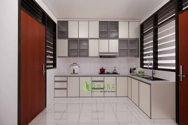 kitchen set aluminium minimalis di jakarta